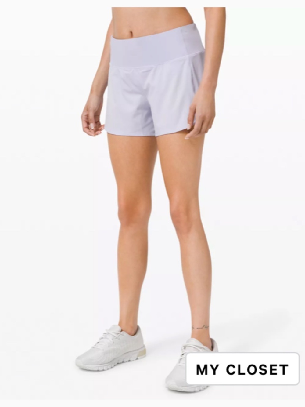 Lululemon Serene Blue Speed Up High Rise Lined Short 4" Size 6